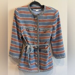 Veronica Beard Ginerva Striped Blazer/Jacket, Size 4